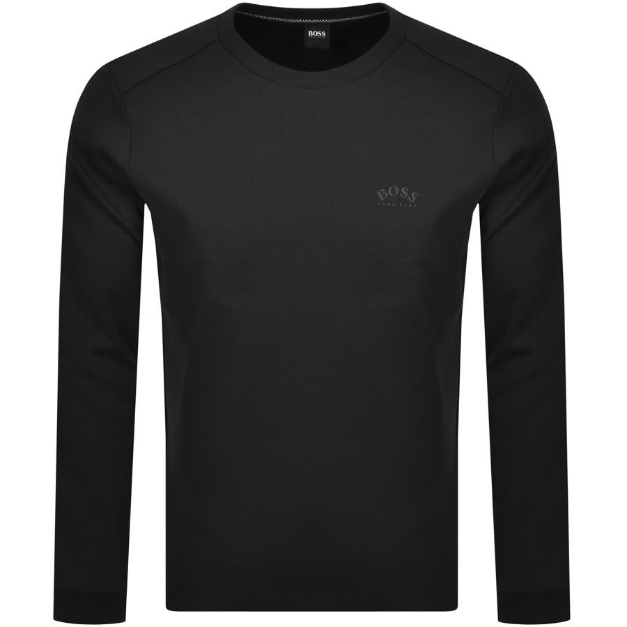 Alternative Image for ProductBOSS Salbo Crew Neck Sweatshirt Black1